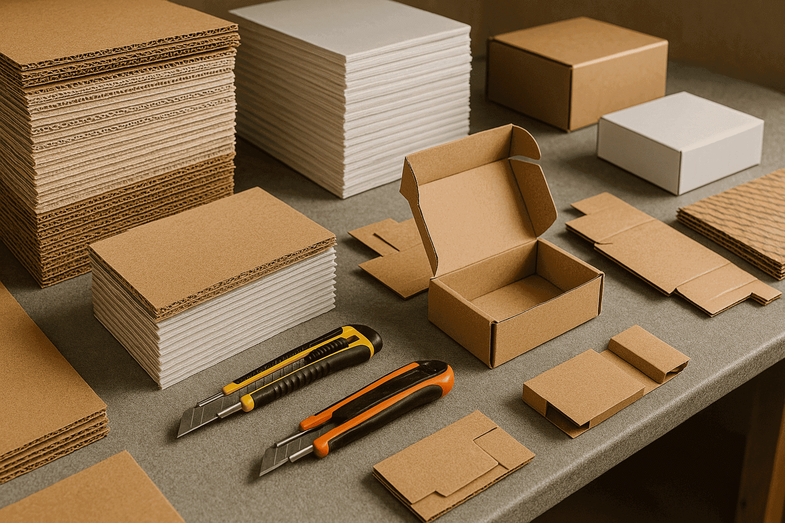 Cardboard packaging materials