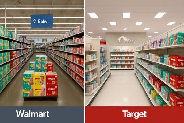 Walmart vs Target baby aisle