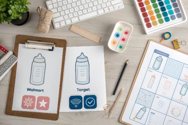 Design workspace with mockups