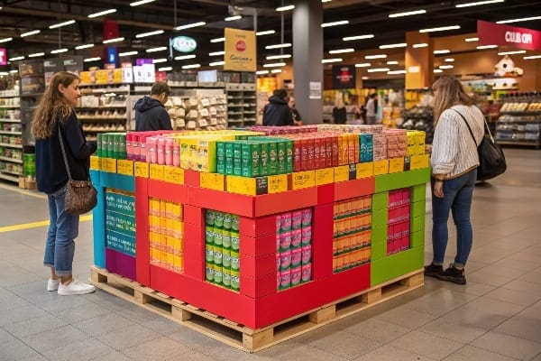 Colorful Cardboard Display